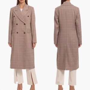 Avec Les Filles Plaid Trench Coat